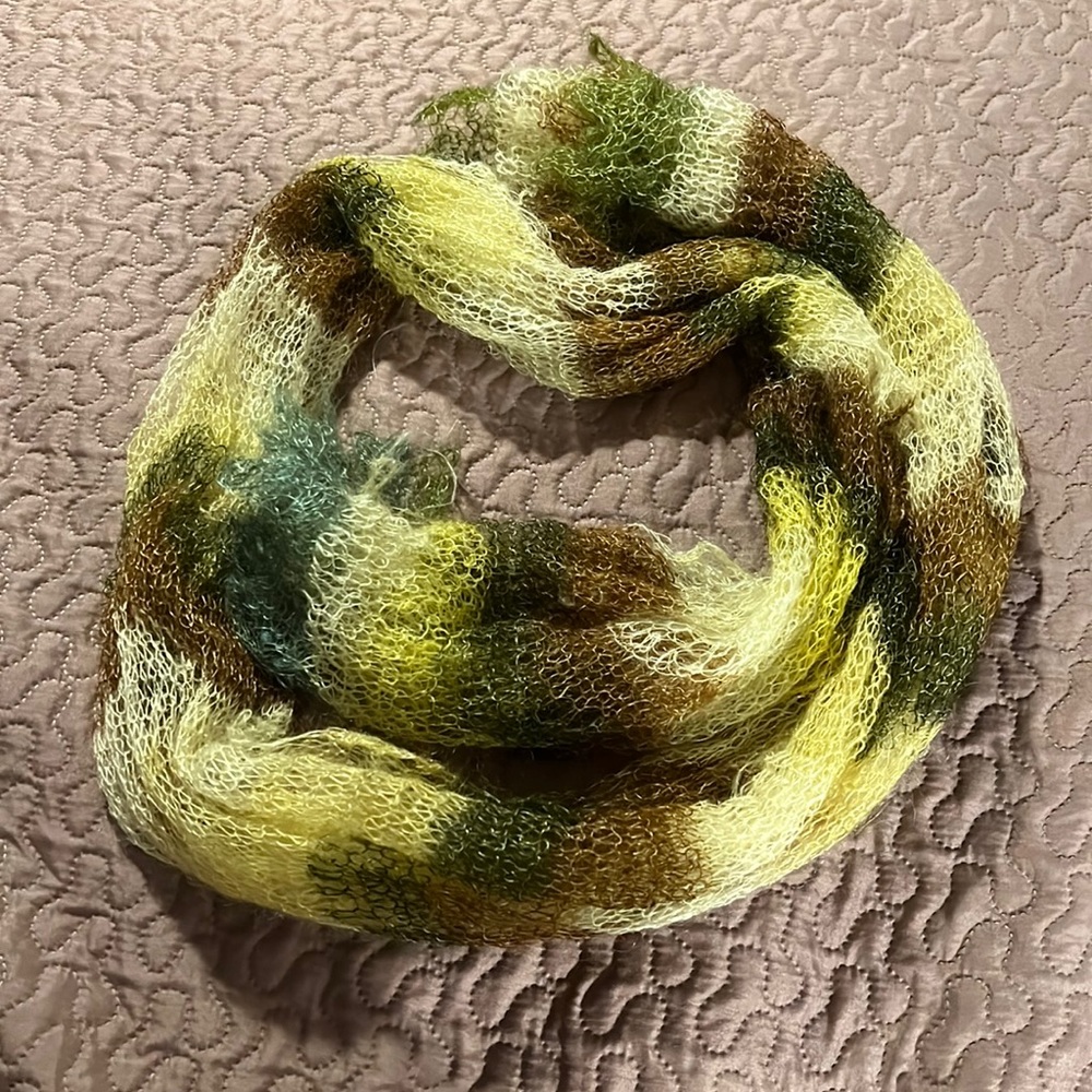 100% Mohair Handmade Crochet Scarf